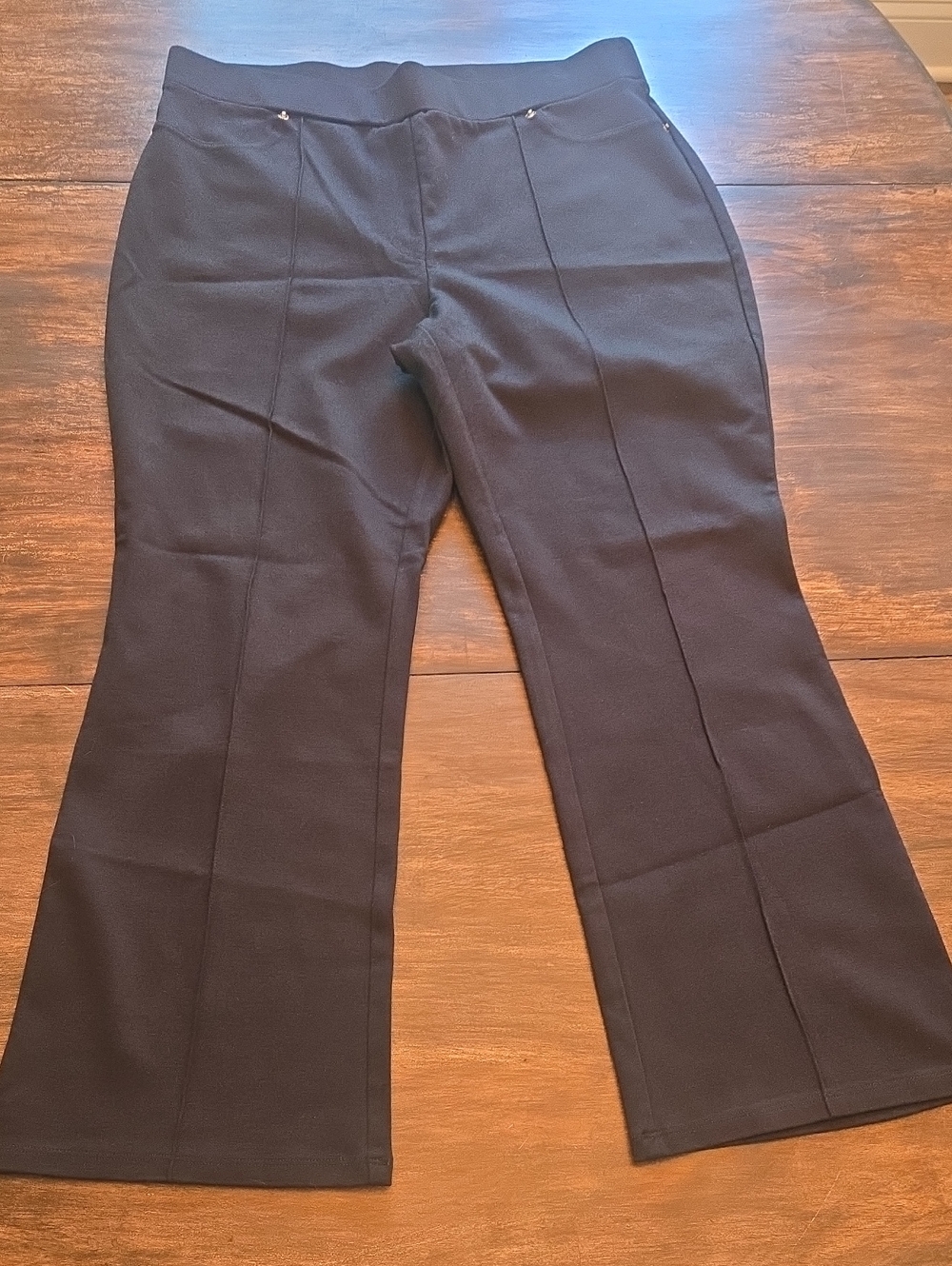 Michael Kors Black Wide-Leg Ponte Trousers